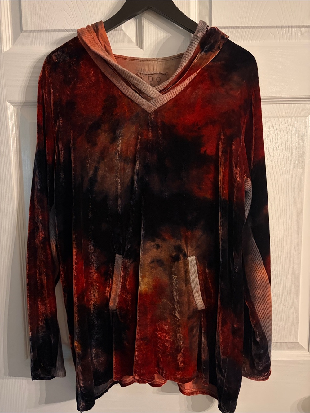 Johnny Was Pete & Greta Bersin Velvet Hoodie size medium